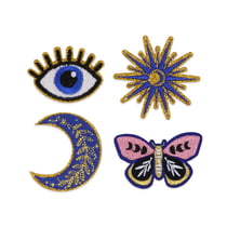 Set 4 patch – Tarot cosmiques - 4,5 x 4,5 cm -Créalia