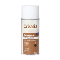 Peinture en spray - Cuir ou simili - Noir - 150 ml - Créalia