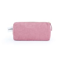 Trousse 1 compartiment Cultura - Velours vieux rose