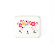 Boite en métal - Cat & Flower - Cultura