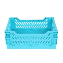 Caissette de rangement pliable S - 16,6 x 10 x 25 cm - Bleu sarcelle - Cultura