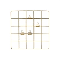 Grille pêle-mêle - 35 x 35 cm - Doré - Cultura
