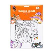 Kit 4 masques + gommettes Halloween - Créalia