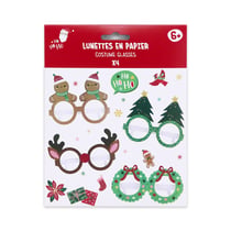 Lot de 4 lunettes en papier - Noël Enfant - Créalia