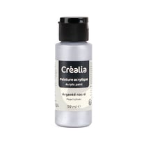 Flacon de peinture acrylique Créalia - 59 ml - Argent nacré