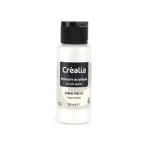 Flacon de peinture acrylique Créalia - 59 ml - Blanc nacré