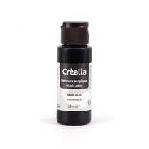 Flacon de peinture acrylique Créalia - 59 ml - Noir mat