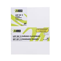 Lot de 2 châssis - toiles classiques 100% coton Monali - 6F / 41 x 33 cm