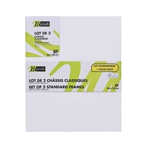 Lot de 2 châssis - toiles classiques 100% coton Monali - 8F / 46 x 38 cm