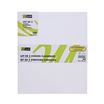 Lot de 2 châssis - toiles classiques 100% coton Monali - 10F / 55 x 46 cm