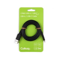 Câble USB A / USB C 2m noir Cultura