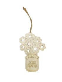Suspension printanière en bois – Collection Pâques – Créalia