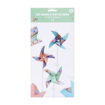 Pochette créative moulins à vent en papier x3