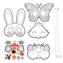 Pochette créative masques en papier x4