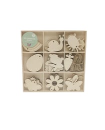 Coffret de 36 suspensions en bois - Créalia enfants