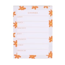 Bloc planning semaine – 10,5 x 14,6 cm - Floral rétro – Cultura