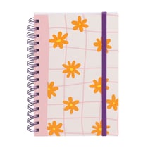 Cahier à spirale A5 – 192 pages - Floral rétro – Cultura