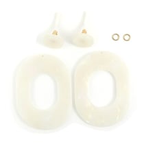 Kit boucles d'oreilles - Écru - Acier inoxydable - Créalia
