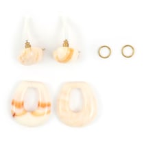 Kit boucles d'oreilles - Écru - Acier inoxydable - Créalia