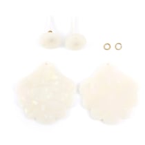 Kit boucles d'oreilles - Écru - Acier inoxydable - Créalia