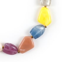 Kit collier en résine - Perles acrylique - Acier inoxydable - Créalia