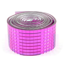 Mosaïques miroirs adhésives x2 - Violet - 100 cm - Créalia