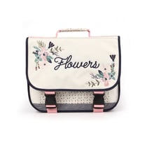 Cartable Cultura - Vintage Flowers - 2 compartiments