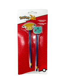 SET 2 CRAYONS AVEC GOMME POKEMON