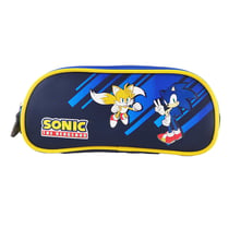 Trousse La Plume Dorée - Super Sonic - 2 compartiments - Rond - Bleu marine