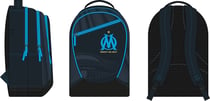 Sac à dos 3 compartiments - OM - La Plume Dorée - Anthracite foncé