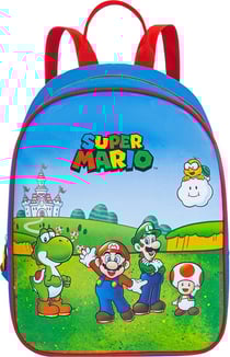 Sac à dos maternelle La Plume Dorée - Bleu - Super Mario - 1 compartiment