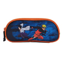 Trousse La Plume Dorée - Naruto - 2 compartiments - Rond - Bleu