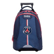 Sac à dos à roulettes 2 compartiments - PSG - La Plume Dorée - Bleu