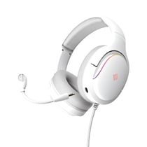 Casque gaming filaire RGB avec micro amovible Borealis - Blanc