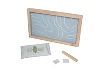 Kit deux empreintes avec cadre Petit Artichaut - Blue Abstrait