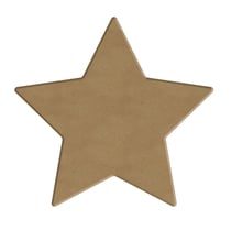 Support en bois à décorer Gomille - étoile - 6 MM - 10x10 CM - certifié PEFC 100%