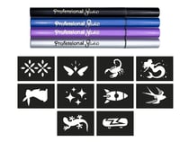 Lot de 4 feutres tattoos - Argent - Buki