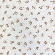 Coupon de tissu en double gaze imprimée - 100 x 130 cm - blanc/naturel - Domotex