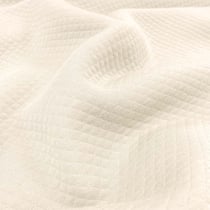 Coupon de tissu en jersey matelassé Domotex - 100 x 150 cm - Ecru