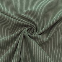 Coupon de tissu en coton polyester rayé- 100 x 140 cm - kaki - Domotex