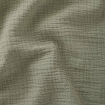 Coupon de tissu en double gaze unie - 100 x 130 cm - kaki - Domotex