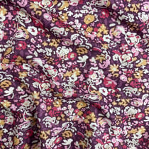 Coupon de tissu en viscose imprimée Domotex - 100 x 150 cm - Violet