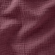 Coupon de tissu en double gaze unie - 100 x 130 cm - bois de rose - Domotex