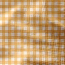 Coupon de tissu en double gaze - 200 x 130 cm - Vichy Ble