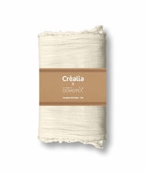 Tissu en gaze de coton uni Domotex - 200 x 130 cm - Écru