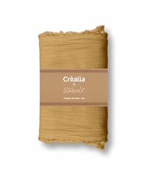 Tissu en coton de gaze Domotex - 200 x 130 cm - Moutarde