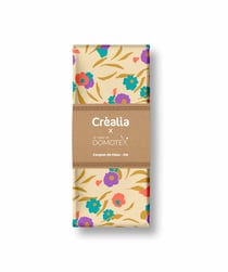 Tissu en popeline Domotex - 200 x 145 cm - Beige / Violet