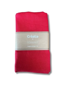 Tissu en Lin uni Domotex - 200 x 150 cm - Cerise