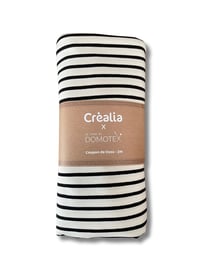 Tissu en jersey Domotex - 200 x 150 cm - Écru / Noir