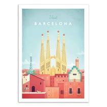 Affiche Visit Barcelona - 30X40 cm